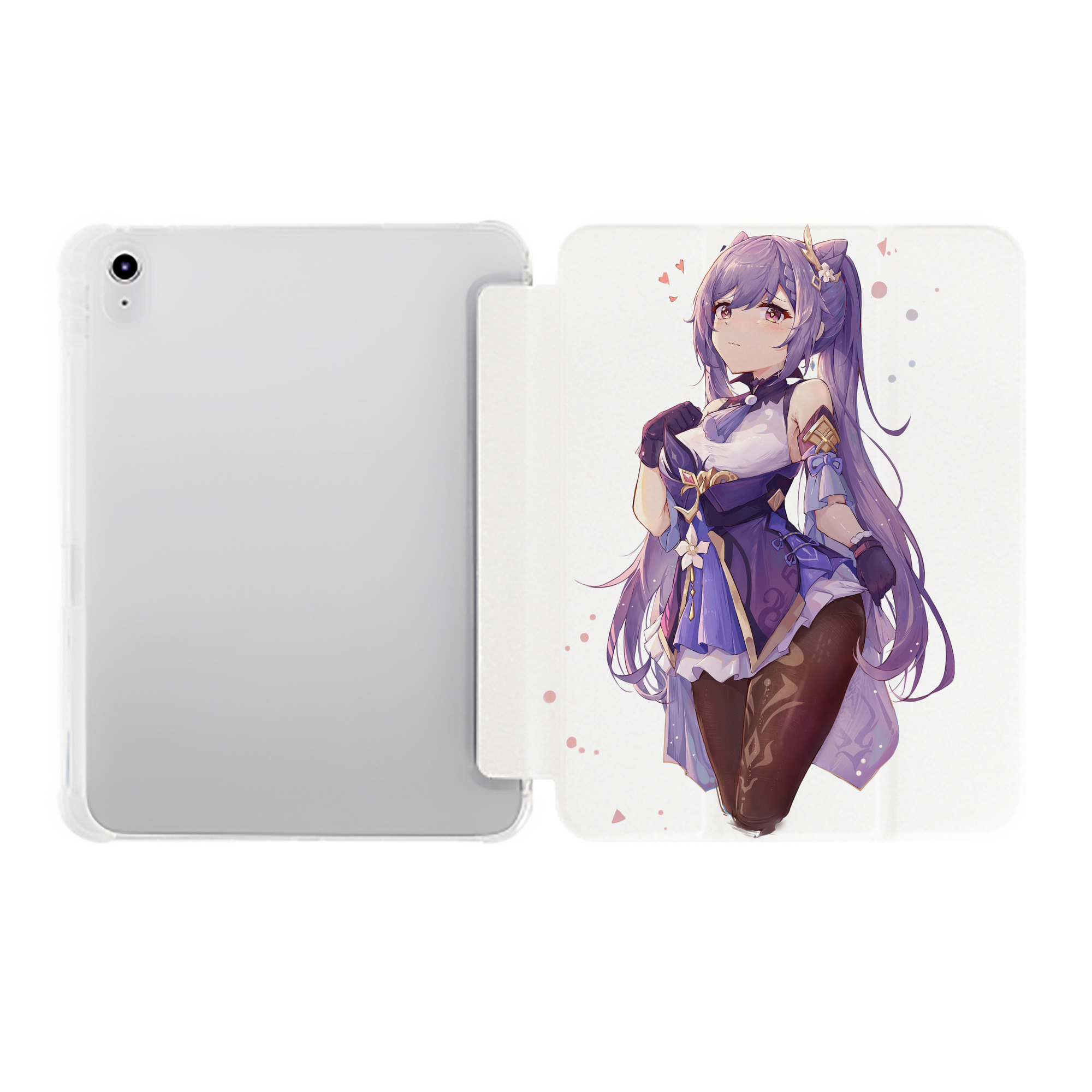 げんし神 刻晴 こくせい genshin Kokusei IPad ケース ペン収納付き 三つ折りスタンド PUレザー×シリコン 対応機種9.5/10.5/10.9インチ